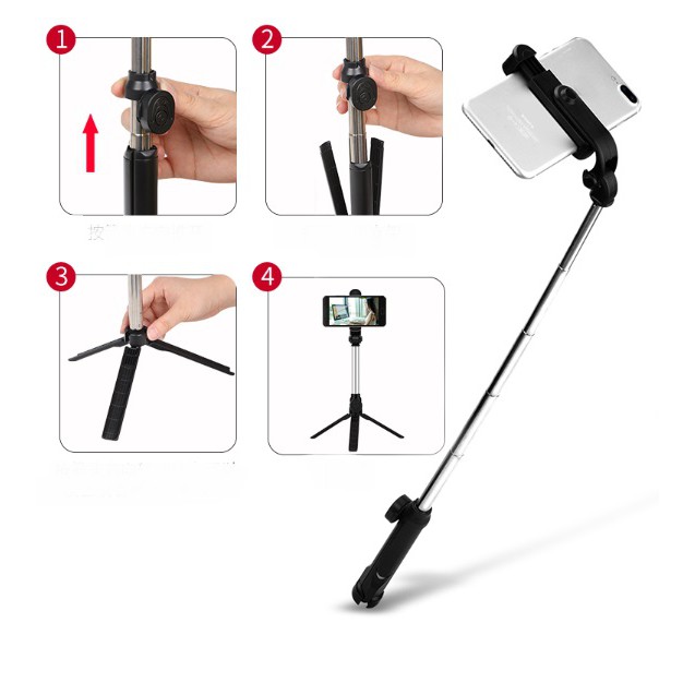 Gậy Tự Sướng Selfie Tripod - Kèm Nút Chụp Ảnh bluetooth Streamer Live Streaming JM88 | BigBuy360 - bigbuy360.vn