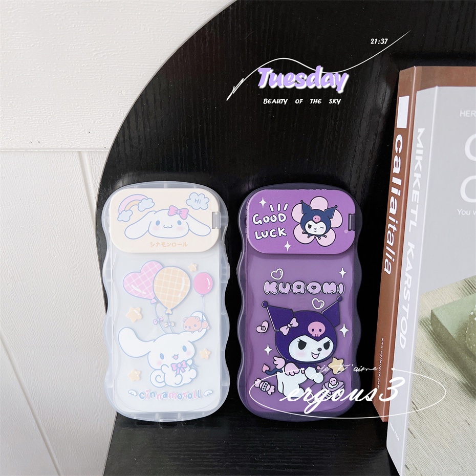 Ốp Điện Thoại Mềm Họa Tiết Kuromi Cinnamoroll Tráng Gương Sáng Tạo Cho iPhone 14 13 12 11 Pro Max X XR Xs Max