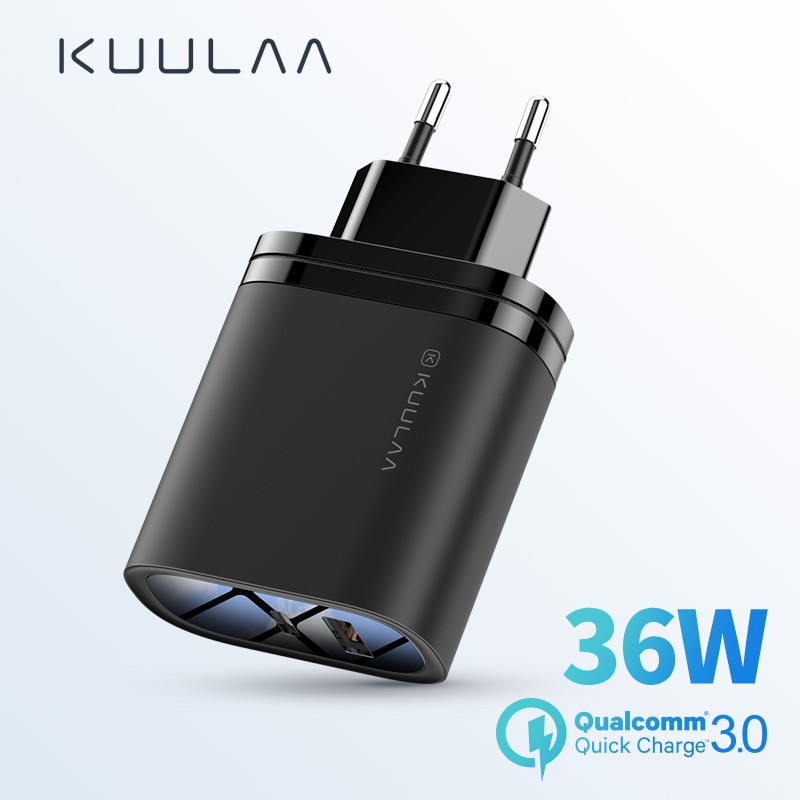 Cốc Sạc Nhanh 2 Cổng USB - Type C QC3.0 KuuLaa 36W dành cho Xiaomi Iphone Huawei OPPO Củ sạc nhanh PD36W