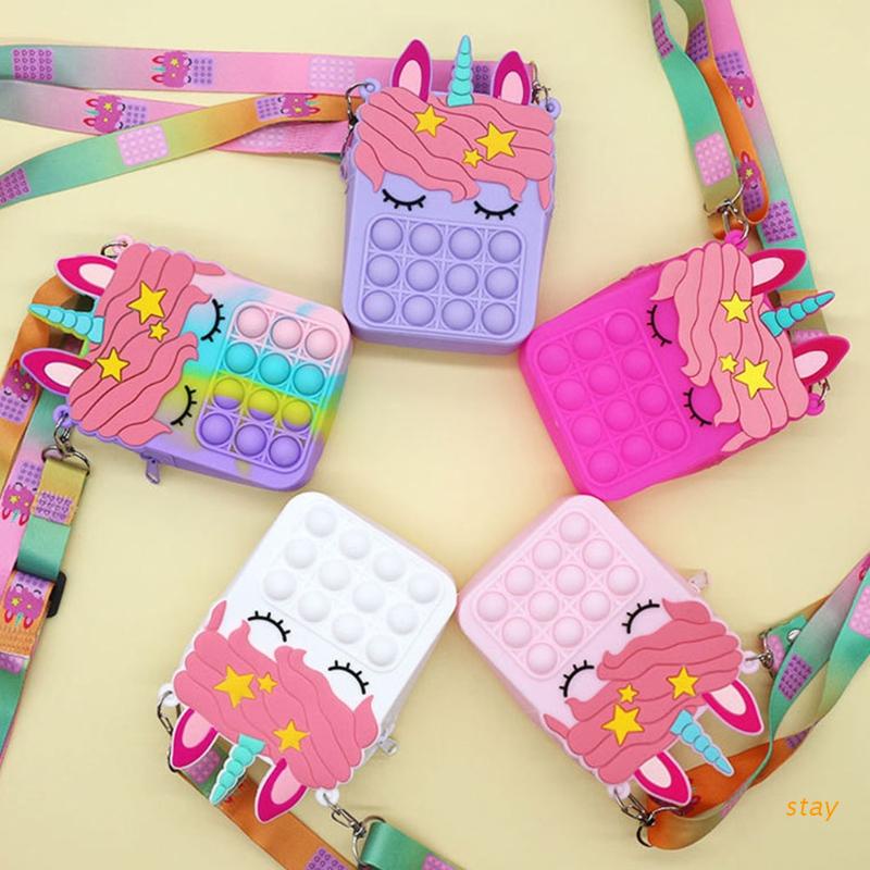 Đồ Chơi Bóp Bong Bóng Mini Giảm Căng Thẳng Có Ví Đựng Tiền Xu Dễ Thương Cho Trẻ Em Và Người Lớn