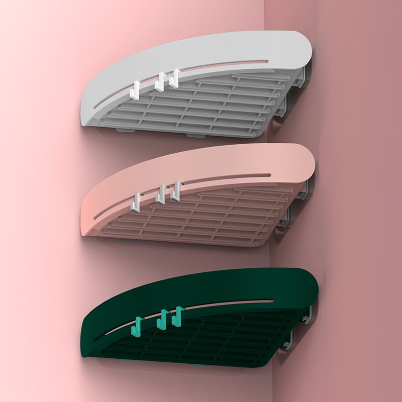 Giá để đồ gắn góc tường phòng tắm bằng nhựa tiện lợi