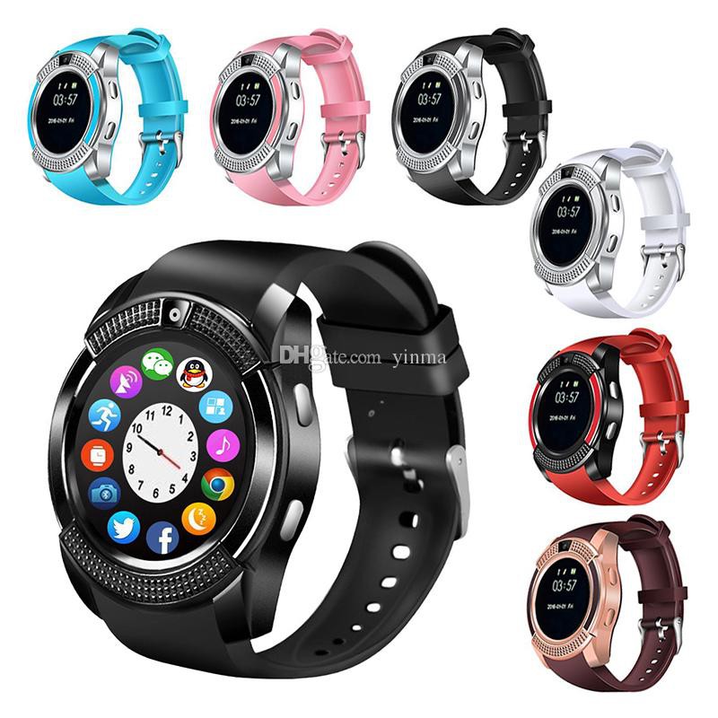 Đồng hồ thông minh Smart Watch mặt tròn V8 có khe sim