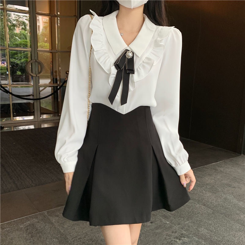 Áo Sơ Mi Tay Dài Kiểu Pháp Thời Trang Mùa Thu Thanh Lịch