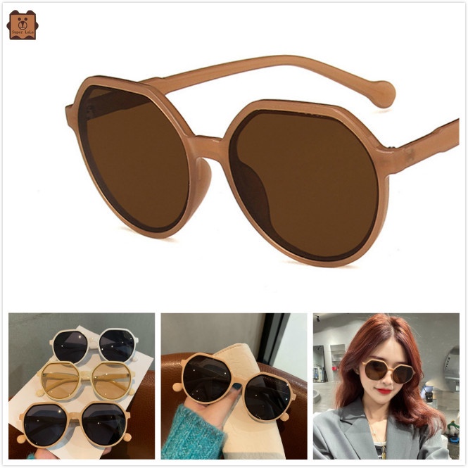 Kính Mát Gọng Nhỏ Màu Nâu Phong Cách Cổ Điển Thời Trang Cho Nữ