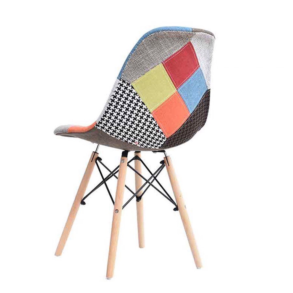 [GHẾ CAFE - GHẾ ĂN] GHẾ EAMES THỔ CẨM CHÂN GỖ | BigBuy360 - bigbuy360.vn