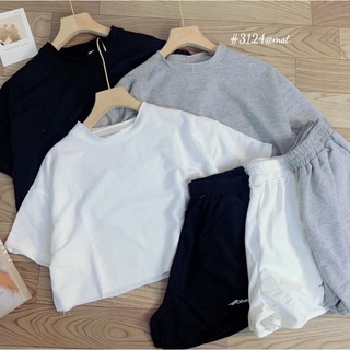 Set áo croptop quần short