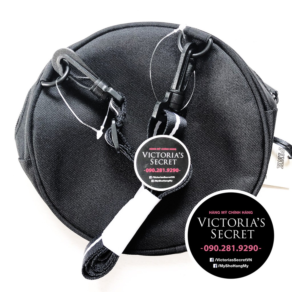 Hàng Mỹ (256) Túi đen hình oval, có thể đeo hông, mặt trước lưới - hàng nhập Victoira's Secret USA | BigBuy360 - bigbuy360.vn