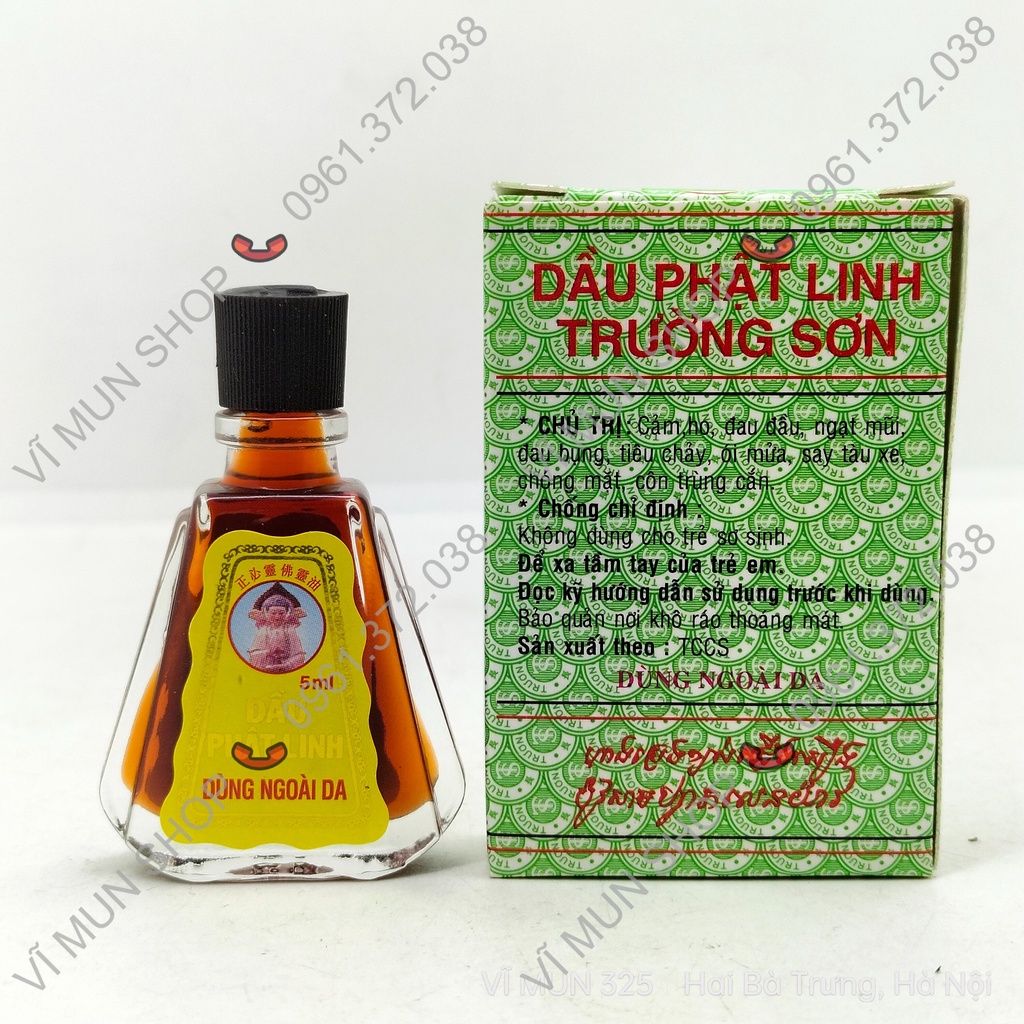 Dầu xoa bóp Phật Linh Trường sơn chai 1,5 ml và  5ml