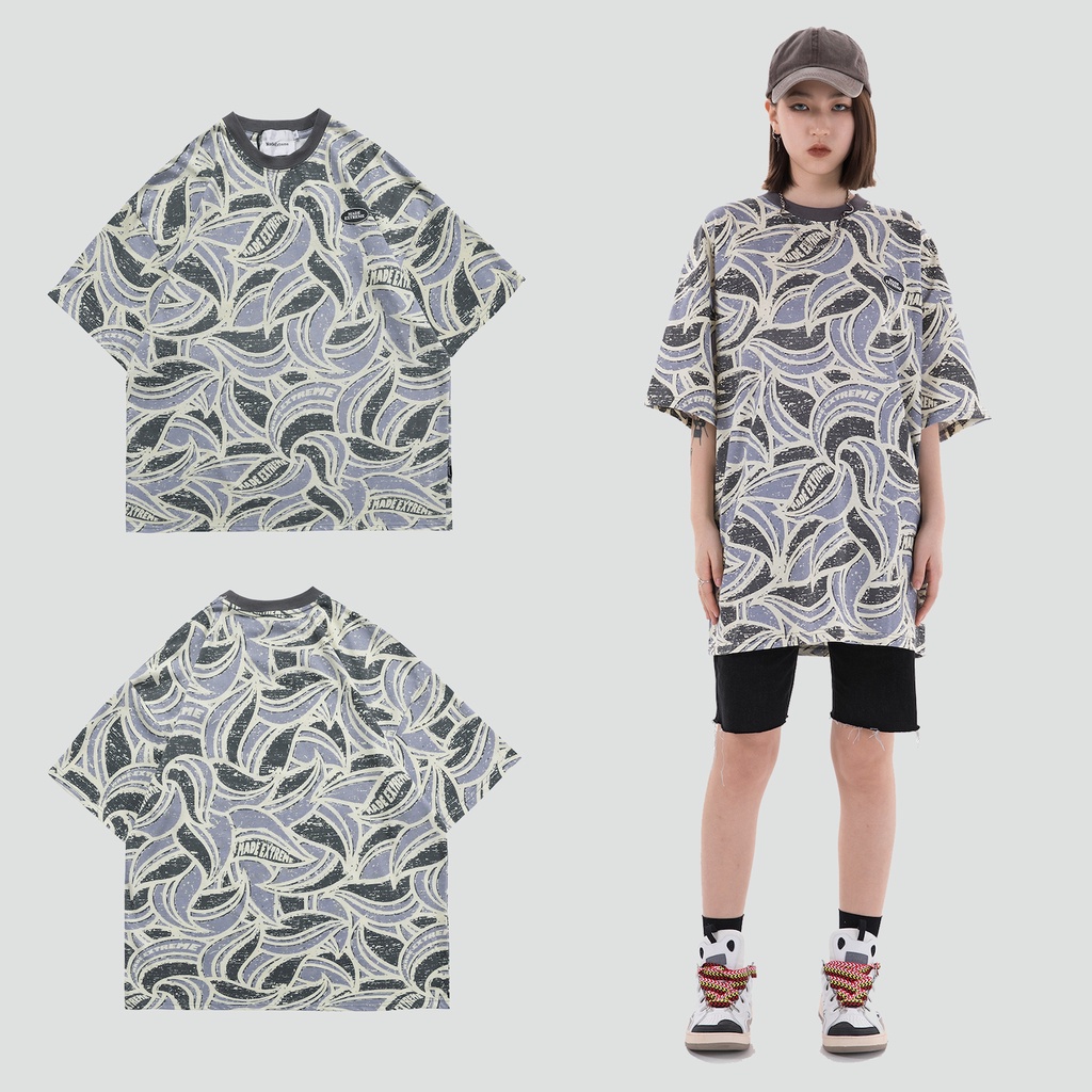 Áo phông Tshirt Made Extreme Motif All-over Cotton Crew