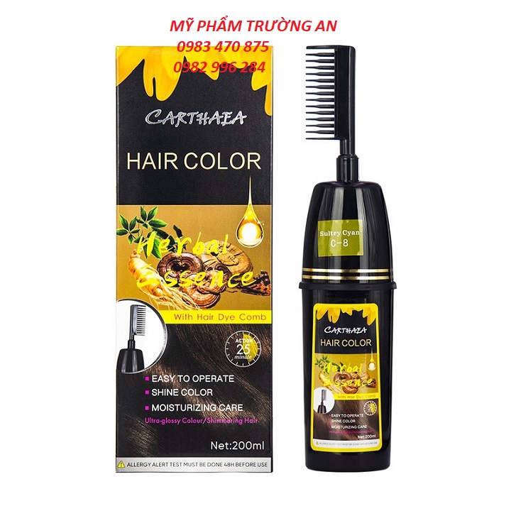 Lược nhuộm tóc thông minh CARTHAEA, lược chải nhuộm tóc màu, lên màu tự nhiên, sáng màu, thế hệ mới 1 nút bấm