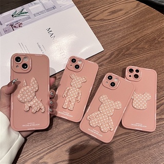 Ốp iphone ⚡️ 𝐅𝐑𝐄𝐄 𝐒𝐇𝐈𝐏 ⚡️ ốp lưng điện thoại iphone hồng bearbrick