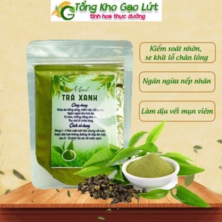 Bột trà xanh, Trà Xanh đắp mặt nguyên chất Giảm mụn mờ thâm - 100g