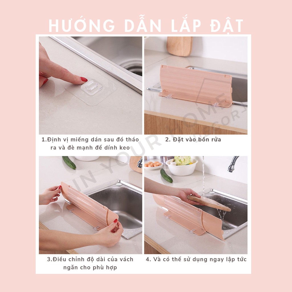 Miếng ngăn nước bồn rửa kéo dài, miếng chắn nước chậu rửa lavabo