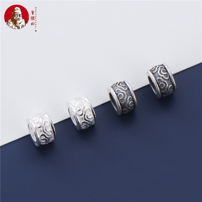 Hạt Bạc S925 Hình Bánh Xe Tròn Dùng Làm Vòng Đeo Tay DIY
