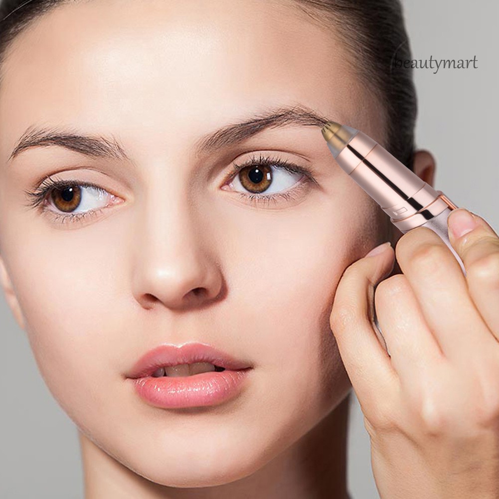 [Hàng mới về] Máy cạo lông mày dạng thỏi son bằng điện không đau tiện dụng