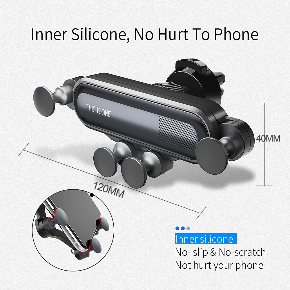 Chân đế giữ điện thoại , gắn ở lỗ thông hơi trong xe hơi | BigBuy360 - bigbuy360.vn