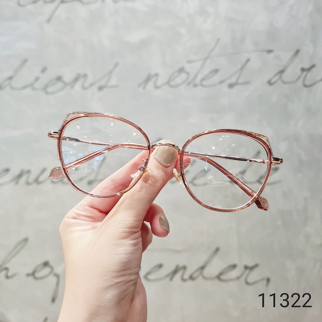 Gọng kính nhựa mắt tròn nam nữ LILYEYEWEAR chắc chắn thanh nhẹ dễ đeo kiểu dáng thời trang màu sắc phong phú 11322