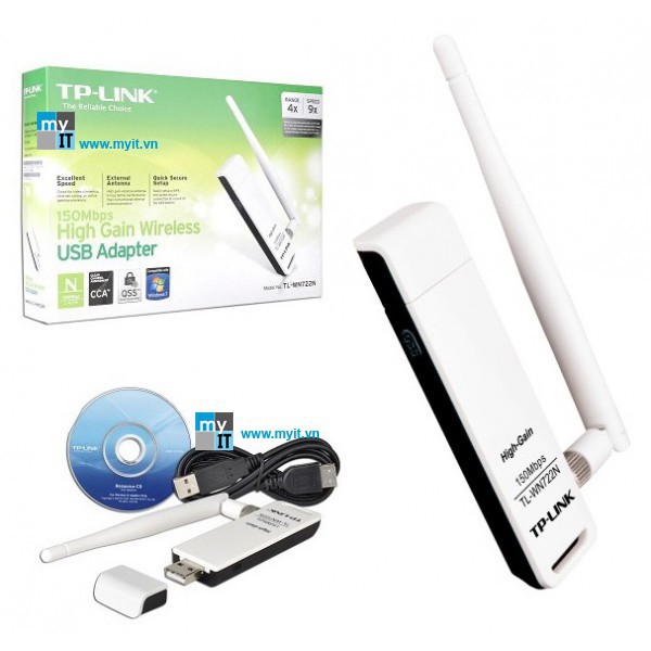 Thiết Bị Thu Sóng WIFI - USB Wifi TL-WN722Nn Có Anten bắt xa 15m