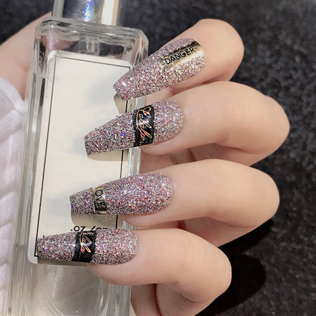 [Hàng mới về] Set 2 Lọ Bột Kim Tuyến Chất Lượng Cao Chuyên Dùng Để Trang Trí Móng Tay Nghệ Thuật