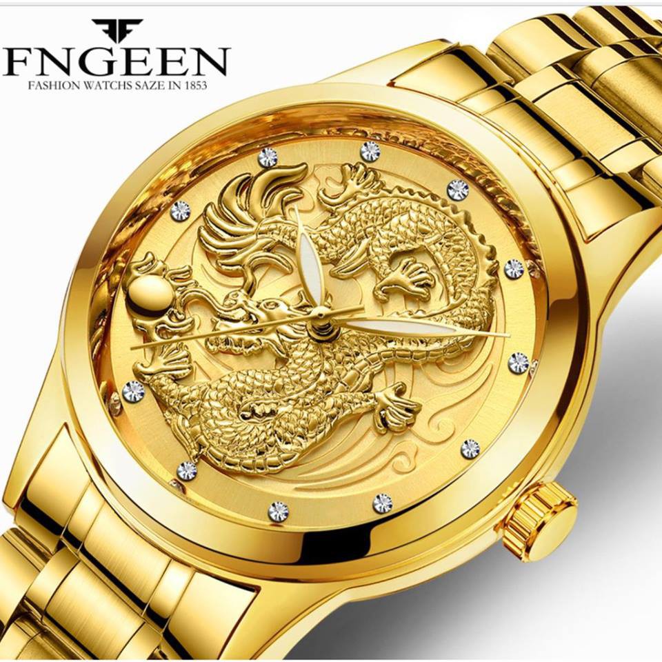 ĐỒNG HỒ NAM FNGEEN CHẠM RỒNG TẶNG vòng tay tỳ hưu tặng kính