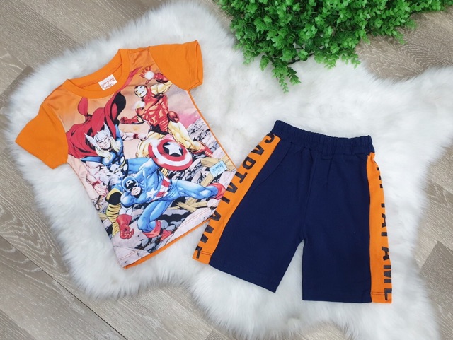 Bộ đùi bé trai, họa tiết in 3D đáng yêu [8-20kg]