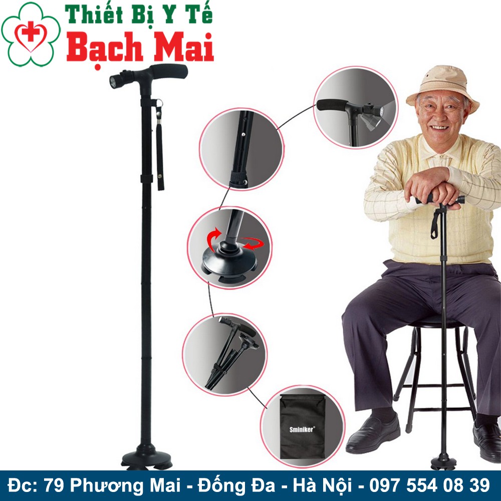 Gậy Chống Có Đèn pin Cho Người Già Magic Cane