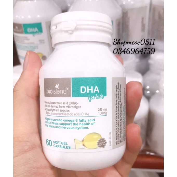 Dầu cá Bio Island DHA của Úc phát triển trí não cho bé (60 viên)
