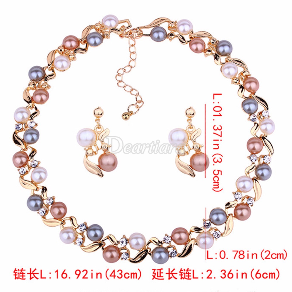 Vòng cổ Và Bông Tai Ngọc Trai Thời Trang Thanh Lịch