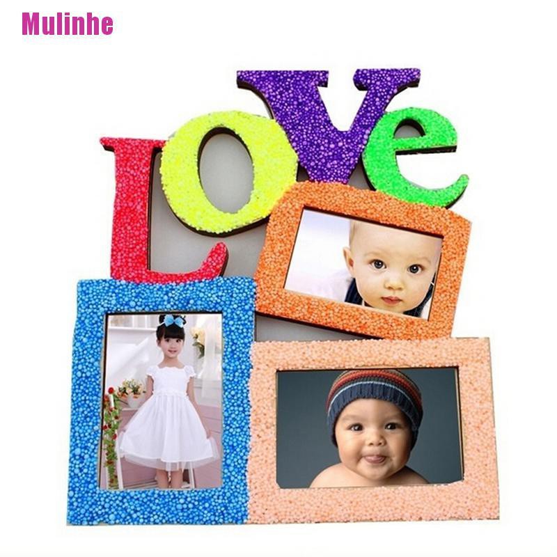 Khung Ảnh Gỗ Hình Trái Tim Khắc Chữ Love DIY