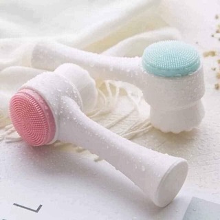 Cọ massage rửa mặt 2 đầu 3D gai silicon