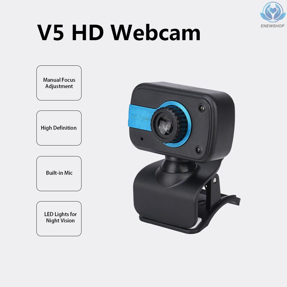 Webcam Hd 480p 30fps Tích Hợp Micro Có Kẹp Gắn Bàn Tiện Dụng Cho Máy Tính Laptop