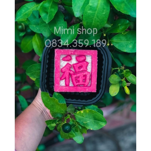 Khuôn xôi Phúc Lộc Thọ hình vuông 8.5cm (kèm ảnh thật)