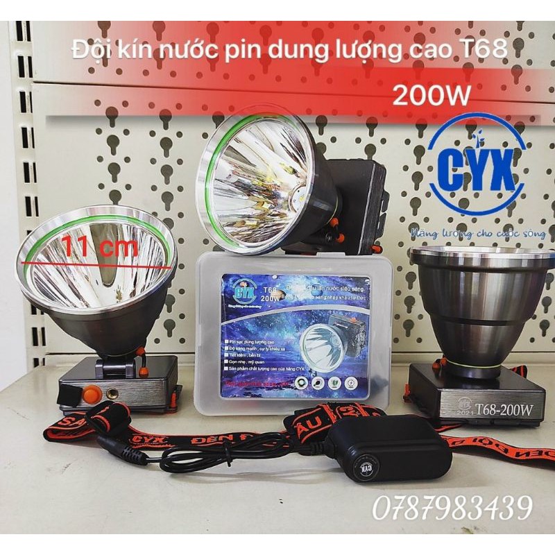 Đèn Pin Đội Đầu Siêu Sáng T68 200W