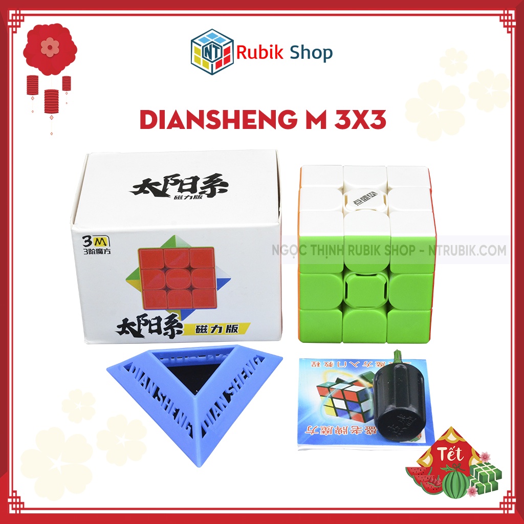 [Rubik 3x3x3] Rubik 3x3x3 Diansheng M Stickerless 2021 (có Nam Châm)