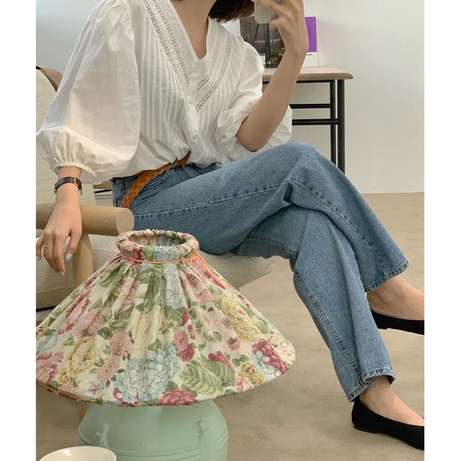 Áo Nữ Tay Lỡ Phối Ren 49369