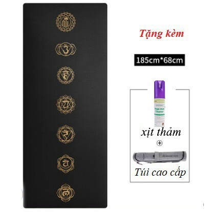 Thảm Tập Yoga NICEGOOD Chất PU Cao Su Non Cao Cấp  Chống Trượt Bám Tốt Không Đau Gối - Tặng kèm bao thảm và xịt thảm