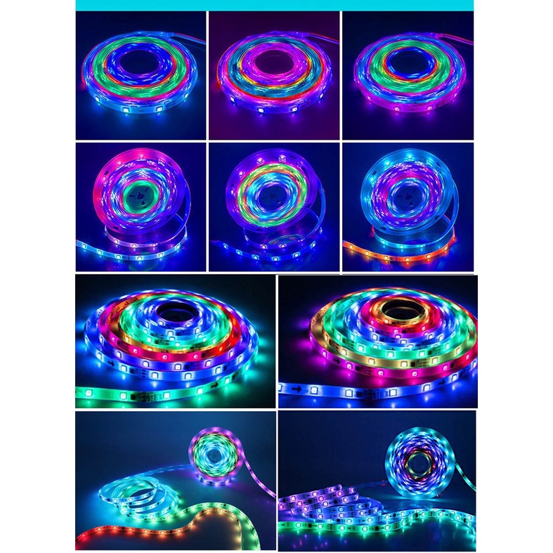 Đèn led tik tok nháy đuổi cảm biến theo nhạc điều chỉnh qua app và điều khiển hồng ngoại