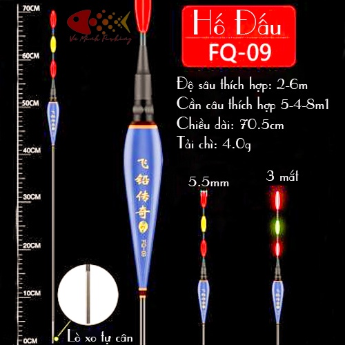 Phao Hố Đấu Ngày Đêm Cao Cấp. Phao Câu Cá Hố Đấu Tăm To, Đèn Sáng. Độ Nhạy Cao {Tặng Kèm Pin}