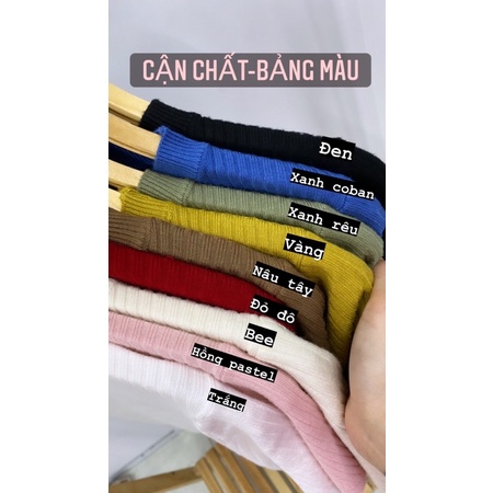 Áo len cộc tay trơn -bảng màu pastel
