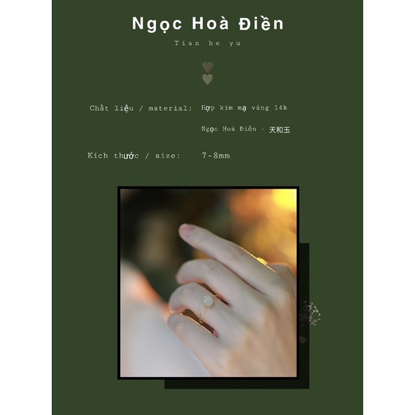 Nhẫn đeo tay Tian he Yu Ngoc Hoà Điền