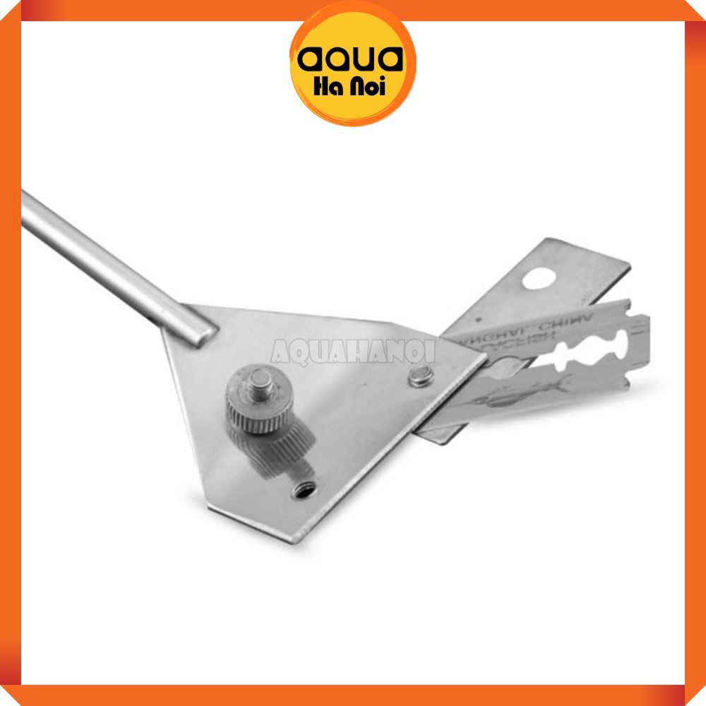 Cây cạo rêu inox 2 khúc có thể tháo rời dài 46cm - vệ sinh thành hồ cá cảnh thủy sinh