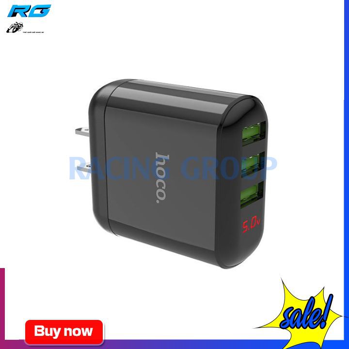Củ Sạc Nhanh Hoco HK1 Có 3 Cổng USB 5A Có Led Hiển Thị - Bảo Hành 12 Tháng