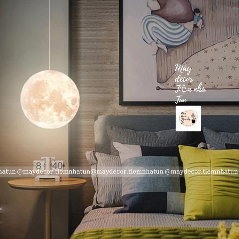 Đèn thả trần Mặt trăng thiết kế độc đáo, độ truyền ánh sáng cao, phân bố ánh sáng đồng đều, bảo vệ mắt