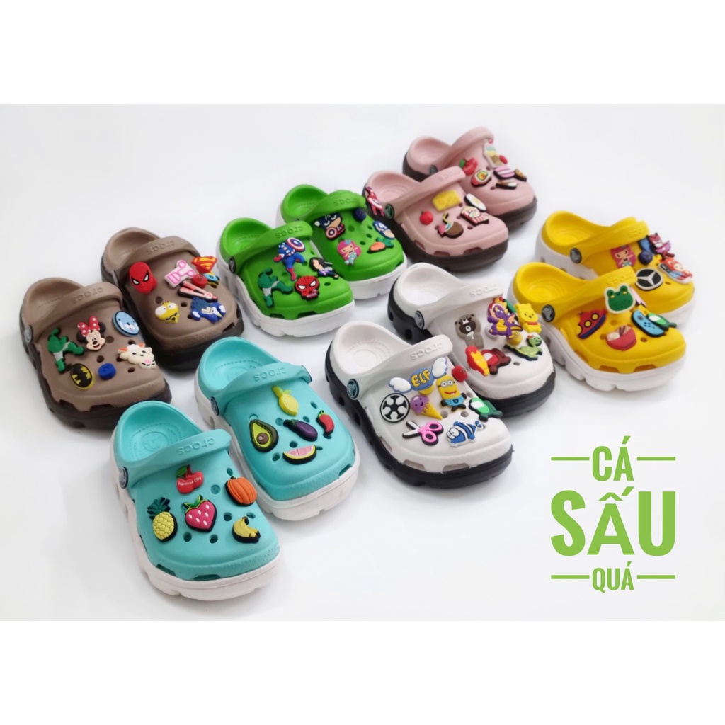 Dép Cross Duet Sport Trơn Đủ Màu Chất Nhựa Cao Cấp Dành Cho Kids
