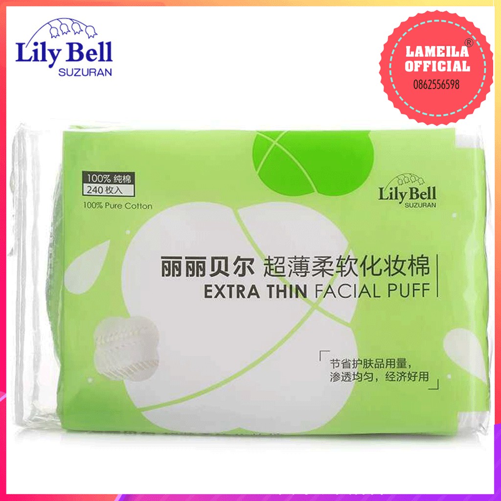 Bông tẩy trang Lily Bell 240 miếng P0058