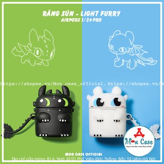 🔥Case Airpod Ốp Tai Nghe Hình Răng Sún Rồng Đen - Trắng🔥 Case Airpods 1-2/Pro Siêu Cute Dễ Thương