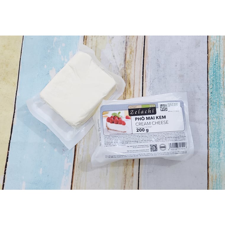 Creamcheese phô mai kem zelachi ⚡ GIÁ SỐC ⚡200g phô mai chuyên dụng để làm bánh, tạo ra độ béo ngậy