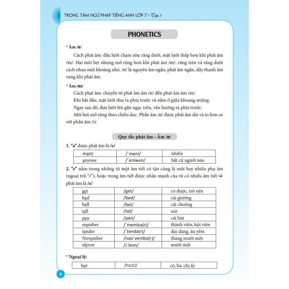 Sách - Trọng tâm ngữ pháp tiếng Anh lớp (7 tập 2) | BigBuy360 - bigbuy360.vn