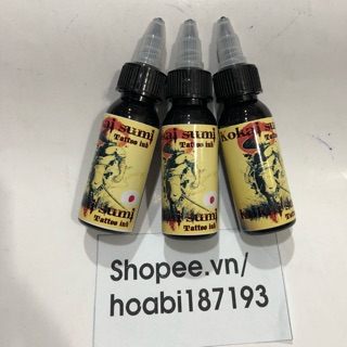 Mực xăm màu đen kokai sumi 30ml:129k/chai