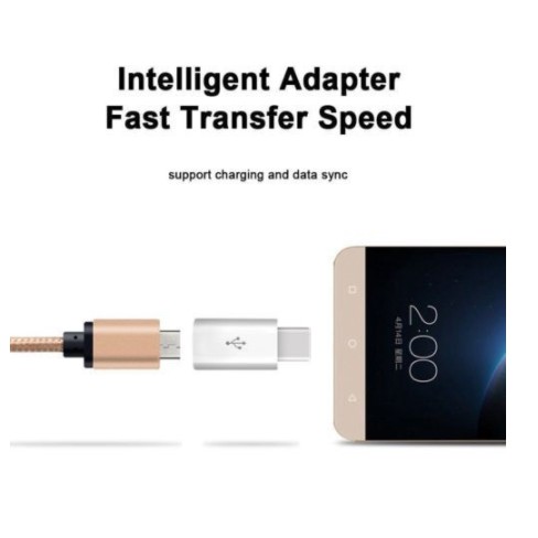 Đầu chuyển D2 Jack chuyển adapter micro USB sang đầu cắm USB type C 3.0 tiện dụng